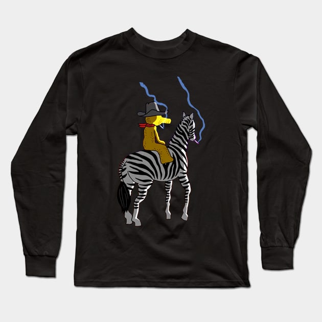 Two Buddy Cowboy Long Sleeve T-Shirt by meantibrann